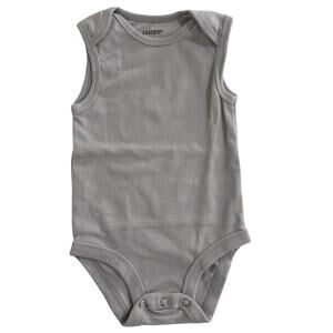 Hanes Light Gray Sleeveless Tank Bodysuit Size 6-12 Months
